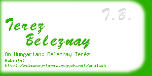 terez beleznay business card